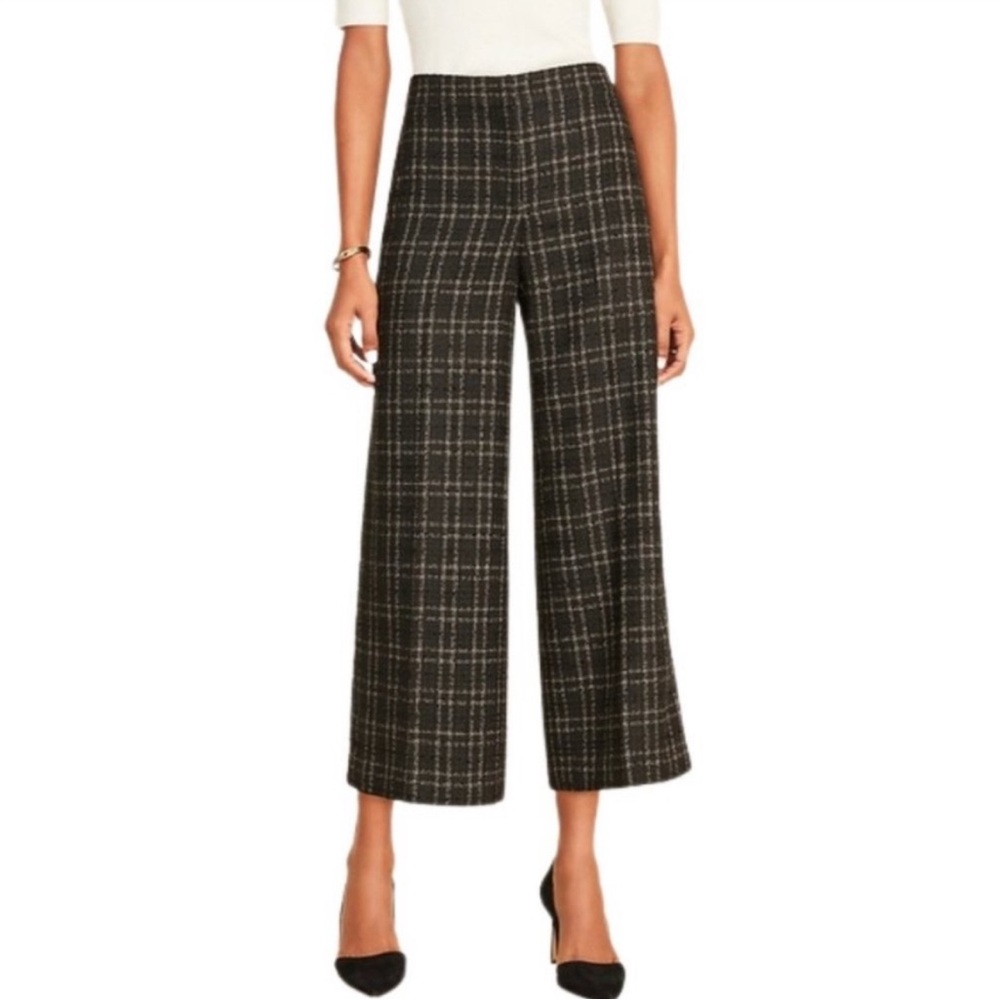 Ann Taylor Marina Black and White Checkered Pants